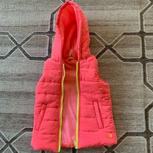 Girls Pink/Coral Puff Vest by 90 Degree Reflex, Sz 12 (Large)